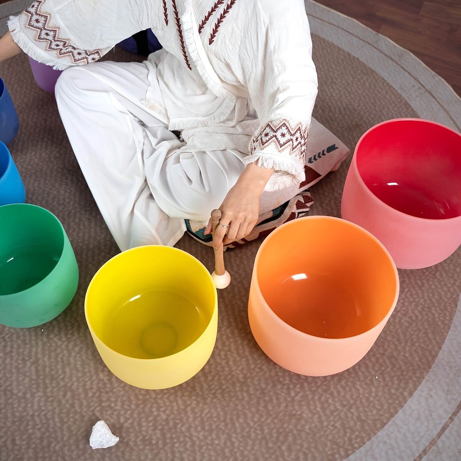 Quartz Crystal Singing Bowl Set for Mindfulness and Meditation - Earth Heart Resources