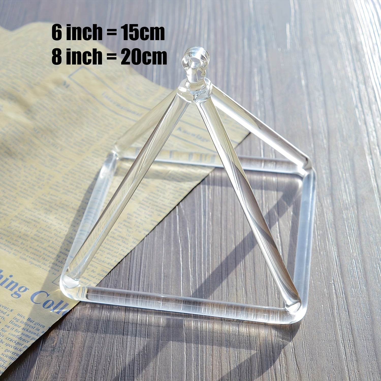 Quartz Crystal Singing Pyramid with Stick and Rope Included - Earth Heart Resources