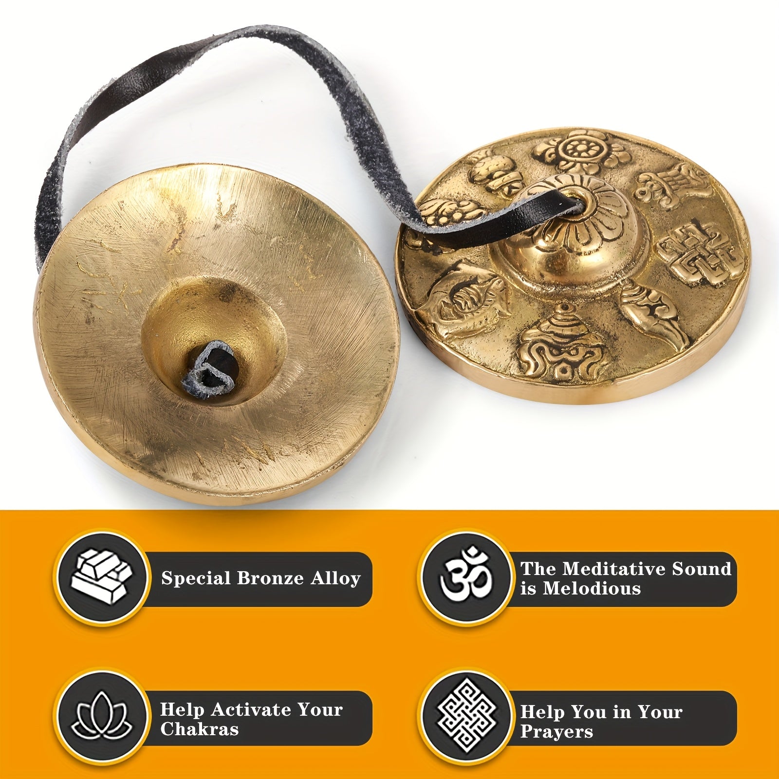 Tibetan Tingsha Cymbals Meditation Chime Bells With Cloth Bag - Earth Heart Resources