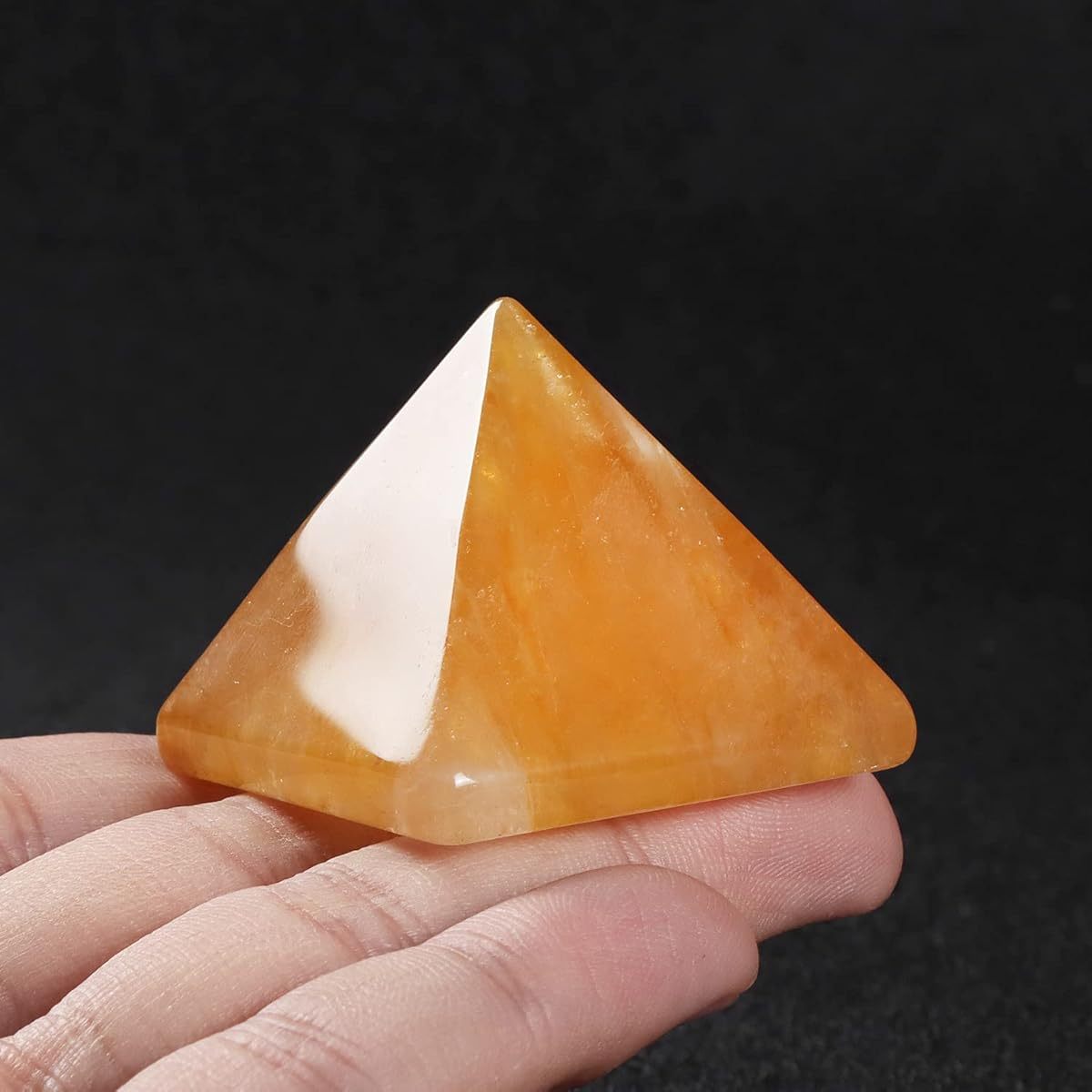 Citrine Crystal Orgone Pyramid for Positive Energy and Protection - Earth Heart Resources