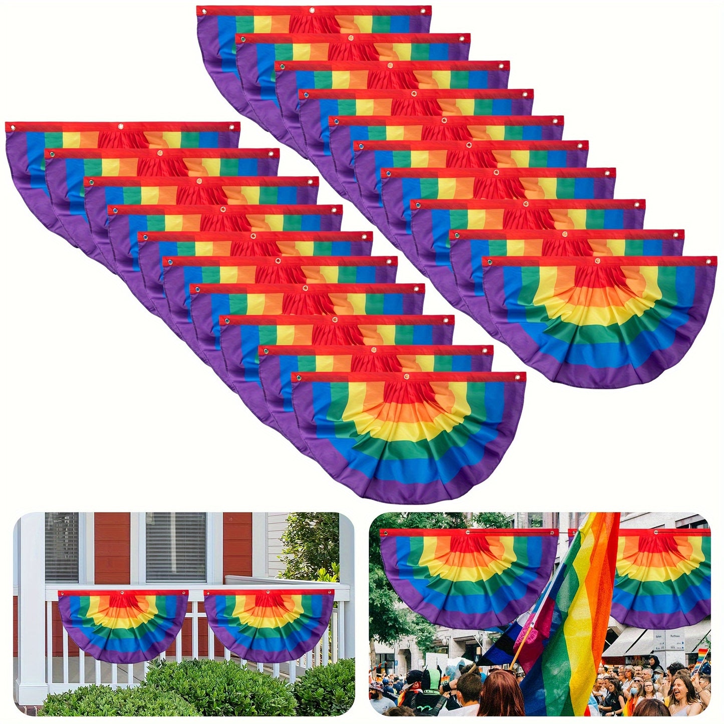 Rainbow Pride Bunting Flag for Festive Outdoor Celebrations - Earth Heart Resources
