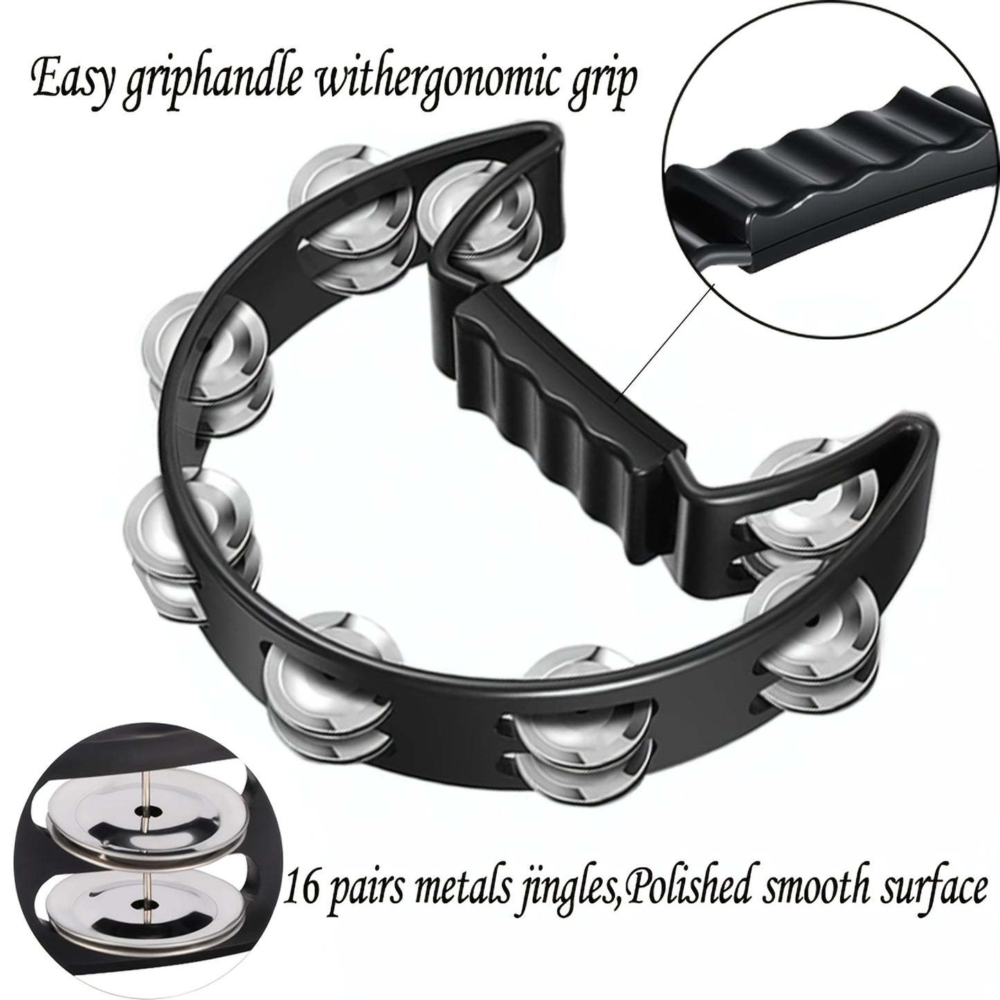 8 Piece Tambourine Musical Instrument Set for Fun Rhythm - Earth Heart Resources