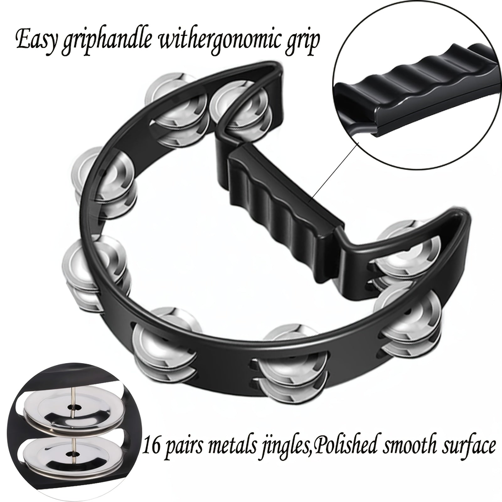8 Piece Tambourine Musical Instrument Set for Fun Rhythm - Earth Heart Resources