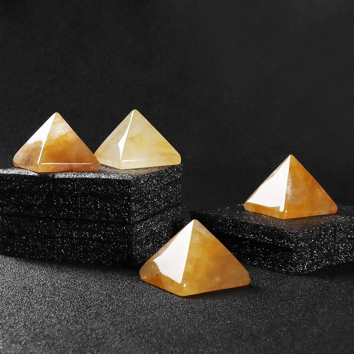 Citrine Crystal Orgone Pyramid for Positive Energy and Protection - Earth Heart Resources