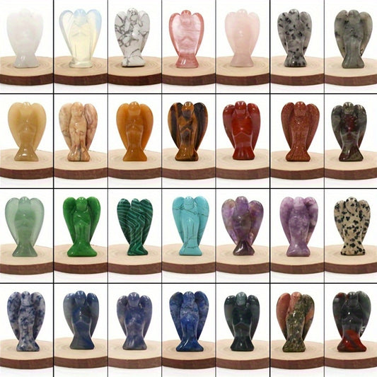 Handmade Angel Natural Stone Ornaments for Elegant Home Decor - Earth Heart Resources