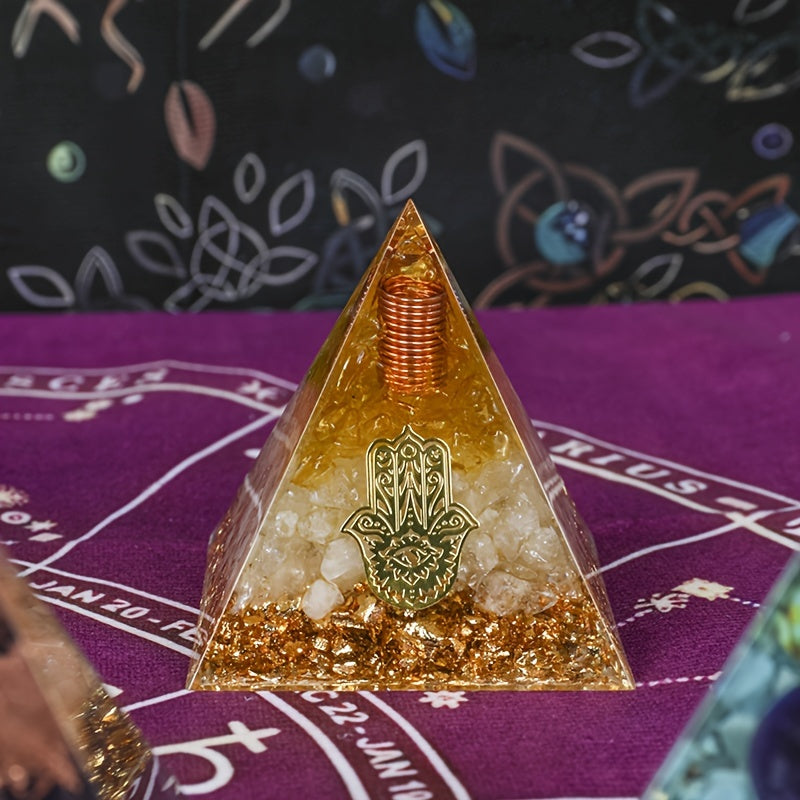 Chakra Crystal Pyramid Set for Meditation and Divination - Earth Heart Resources