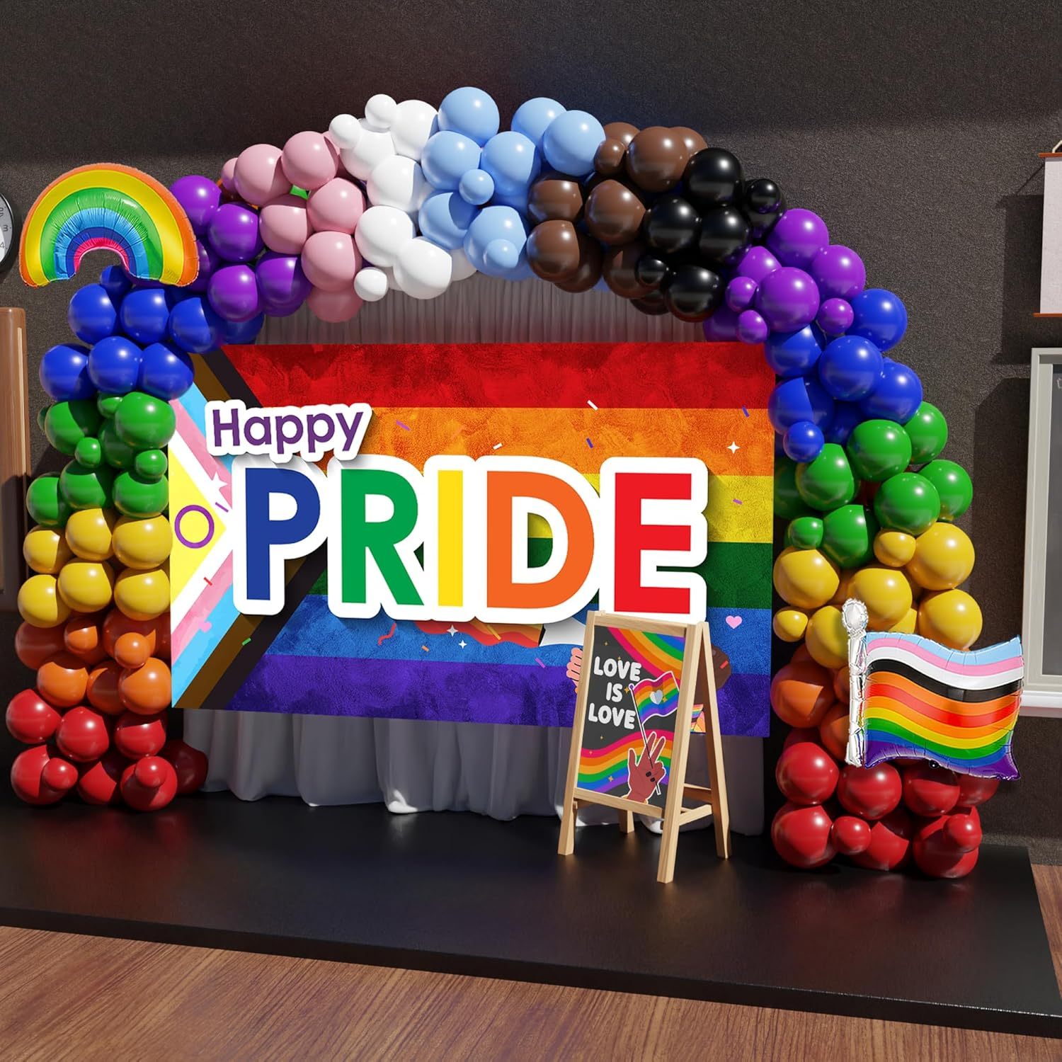 Double-Stitched Reusable Pride Rainbow Banner for Celebrations - Earth Heart Resources