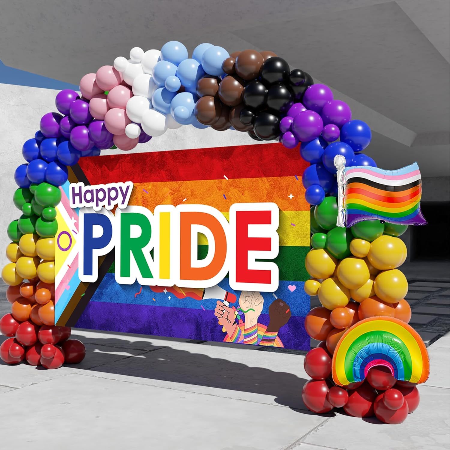 Double-Stitched Reusable Pride Rainbow Banner for Celebrations - Earth Heart Resources