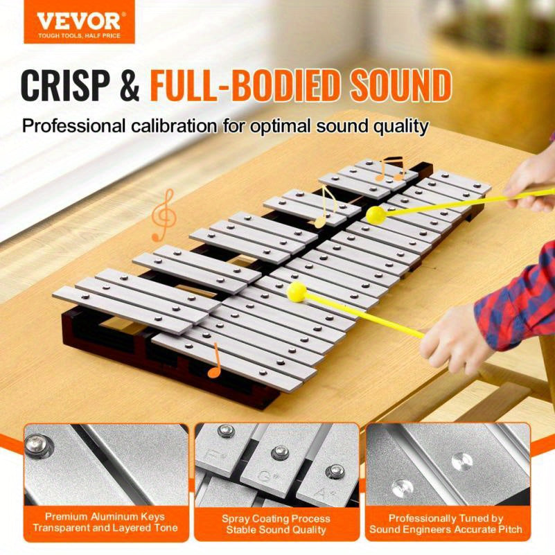 Professional 32 Key Glockenspiel Xylophone Set with Mallets - Earth Heart Resources