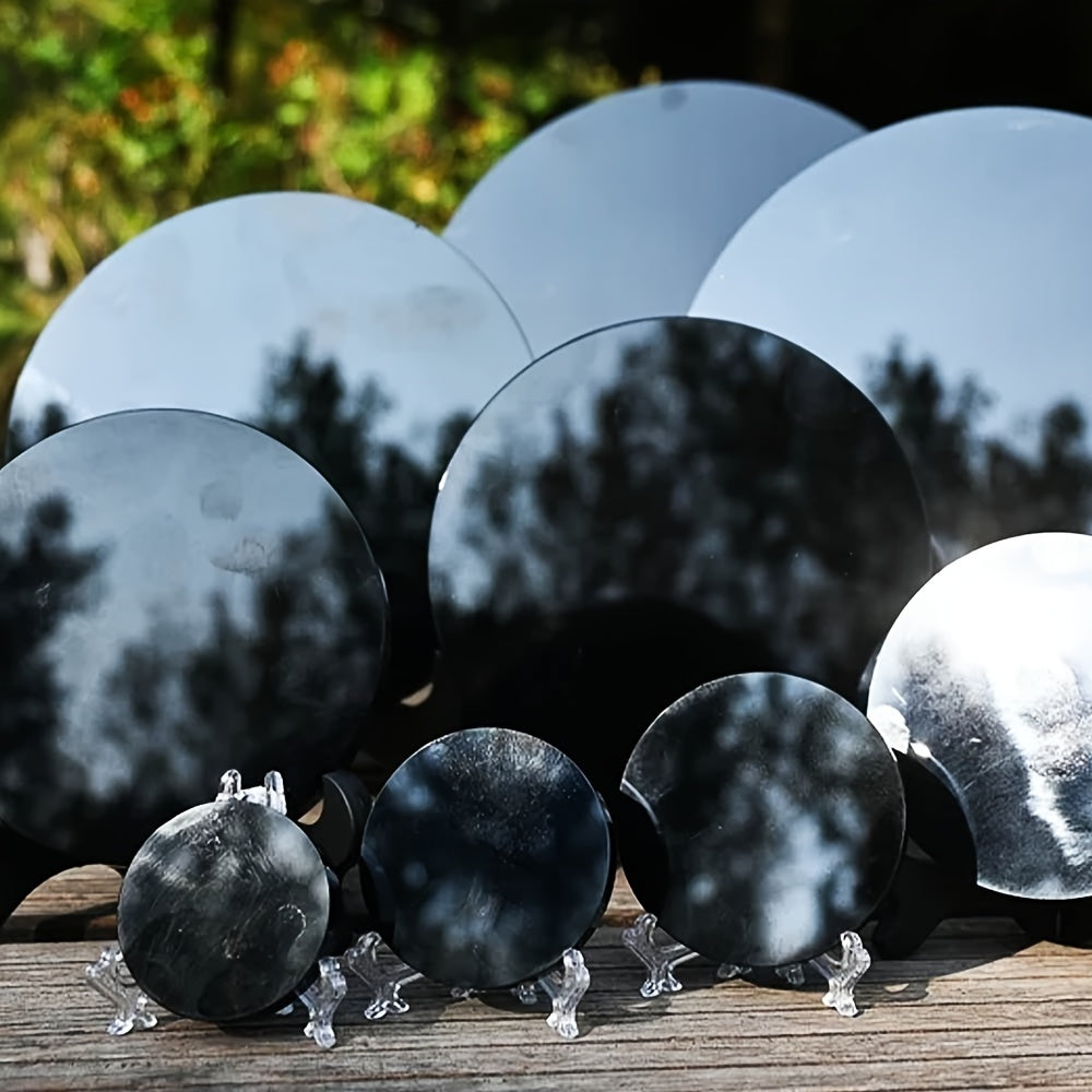 Natural Large Obsidian Magic Mirror for Meditation and Decoration - Earth Heart Resources