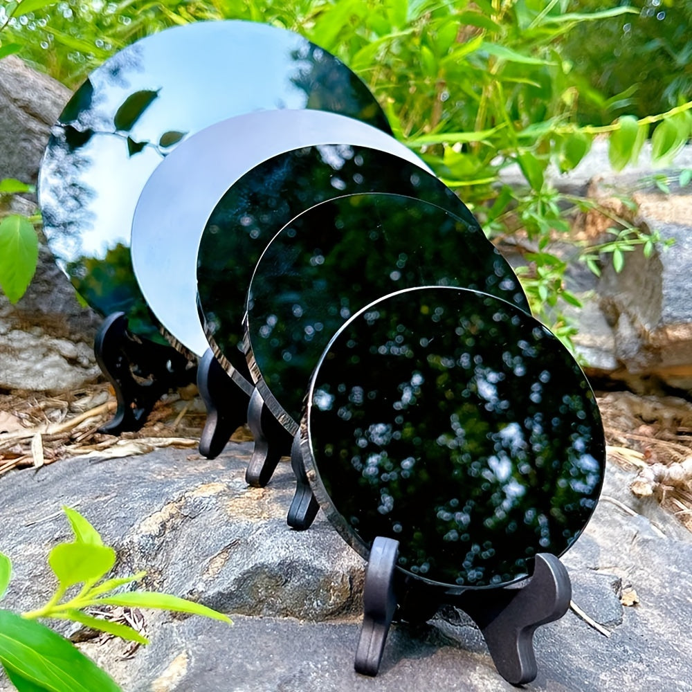 Natural Large Obsidian Magic Mirror for Meditation and Decoration - Earth Heart Resources