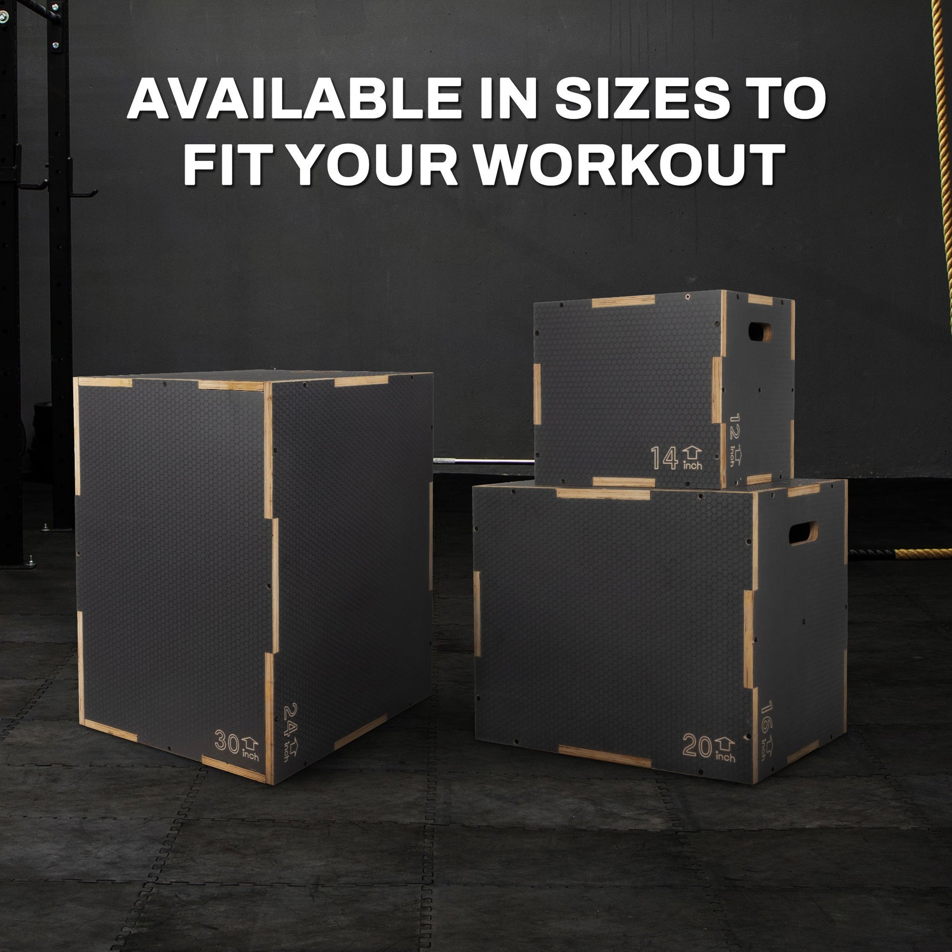 Signature Fitness Wooden Plyo Box Non-Slip Jump Platform - Earth Heart Resources