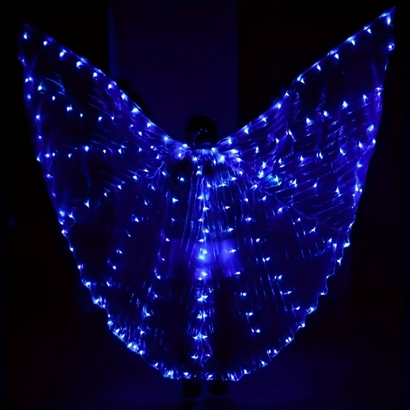 LED Glowing Fairy Wings Cloak Prop for Festive Celebrations - Earth Heart Resources