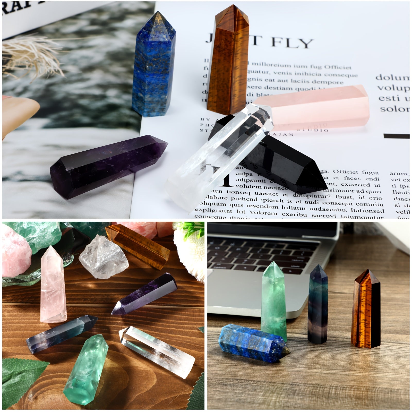 Crystal Wand Set for Meditation and Reiki Healing Supplies - Earth Heart Resources