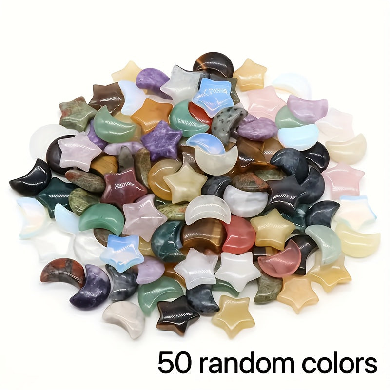 Star and Moon Polished Stone Set for Home Decor - Earth Heart Resources
