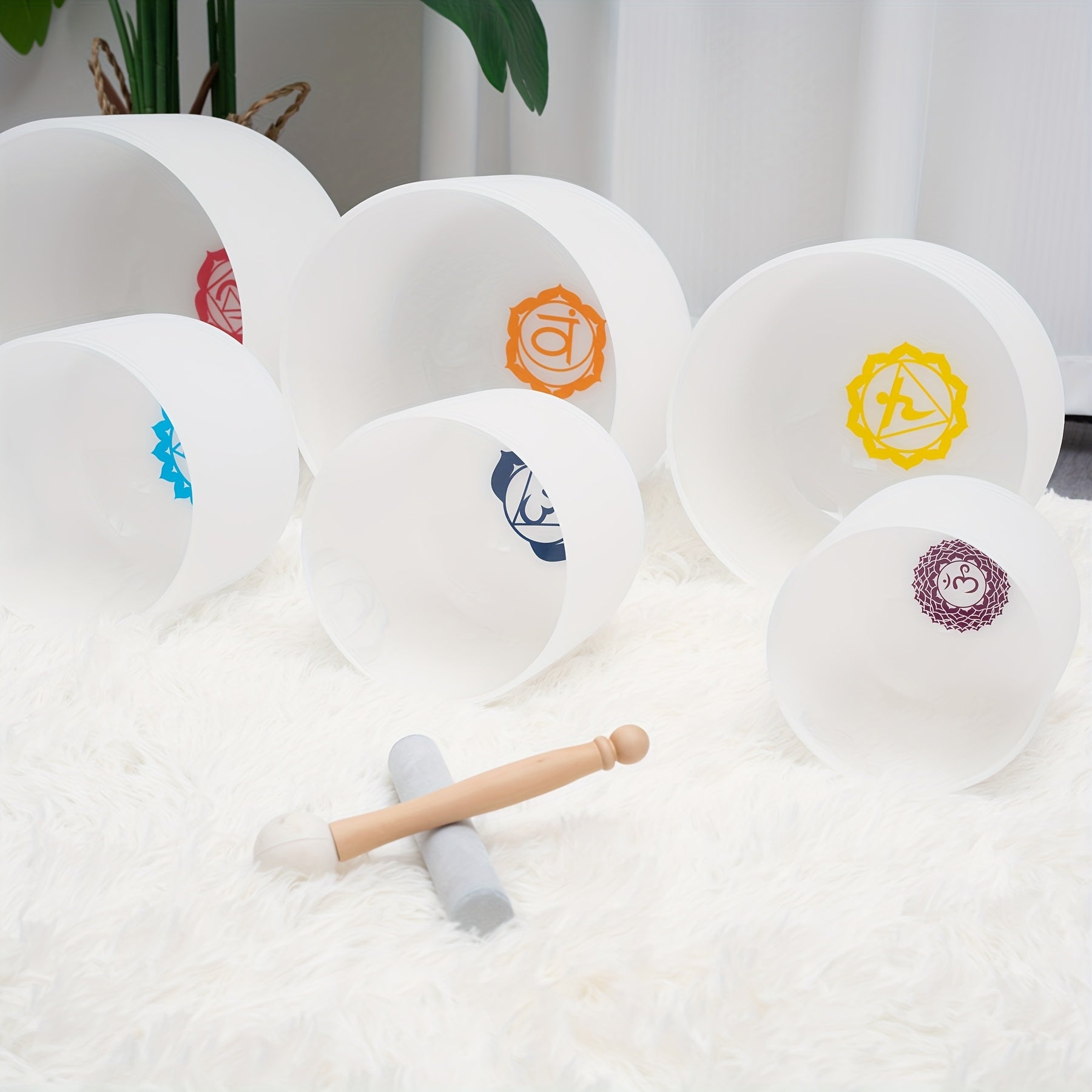 Chakra Crystal Singing Bowls Set for Meditation and Yoga - Earth Heart Resources