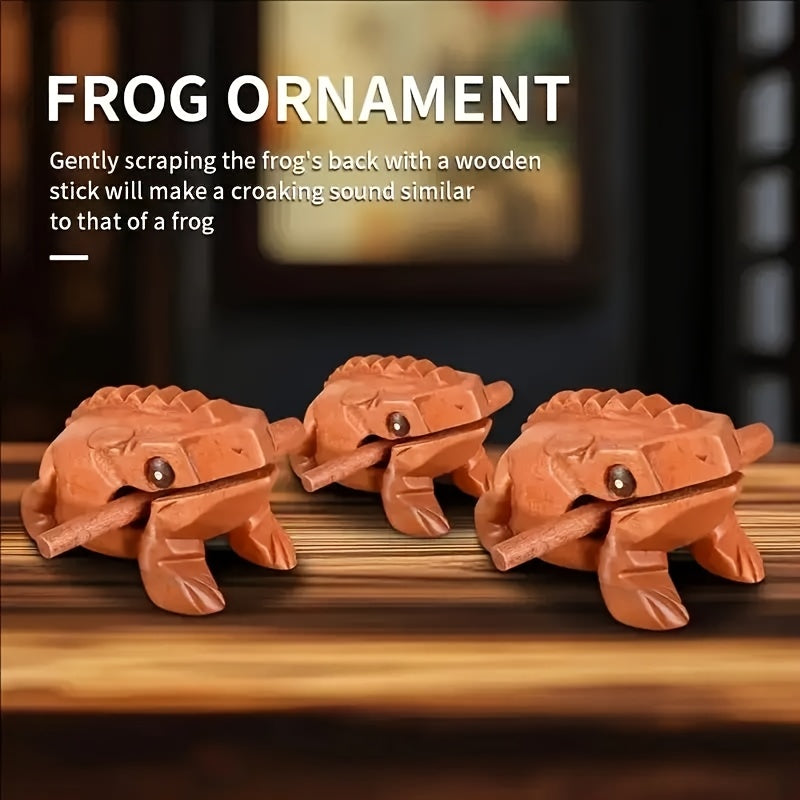 Handmade African Wooden Frog Gilo Ginger Percussion Instrument - Earth Heart Resources