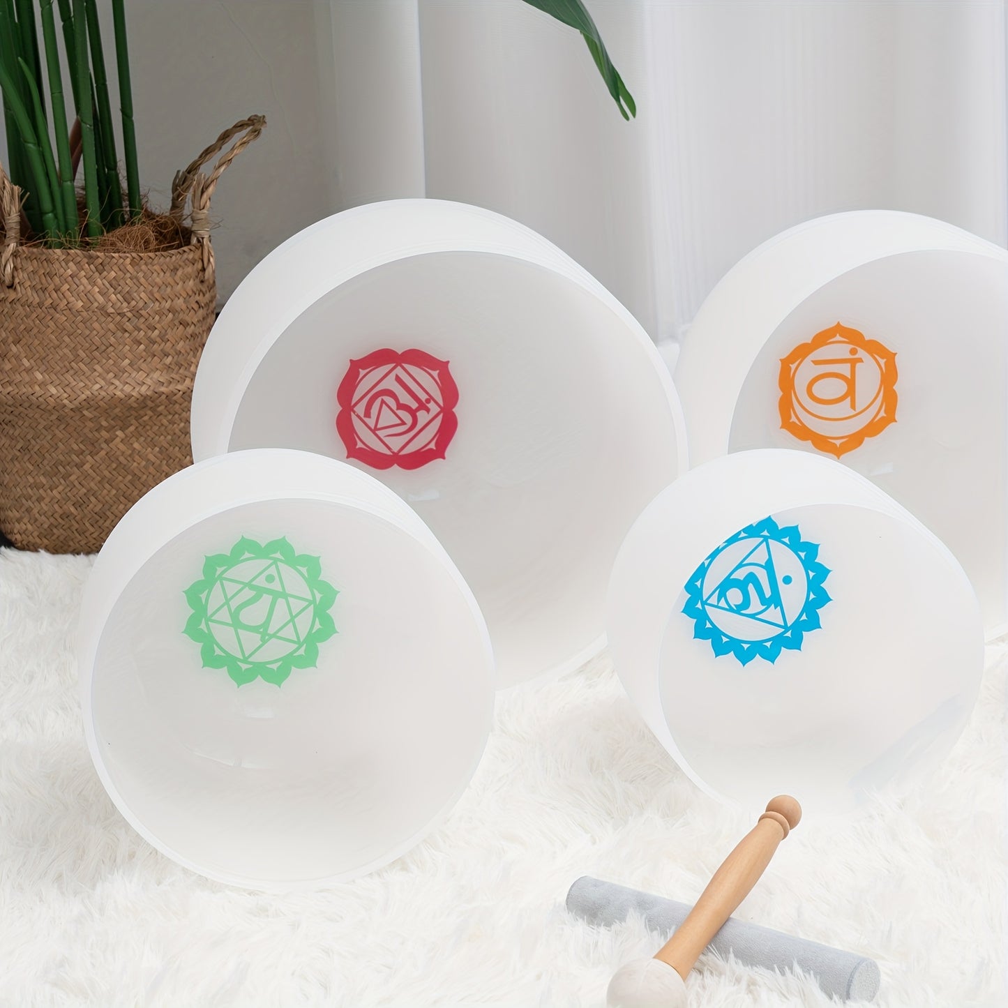 Chakra Crystal Singing Bowls Set for Meditation and Yoga - Earth Heart Resources