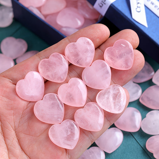 Rose Quartz Heart Crystals Set for Love and Romance - Earth Heart Resources