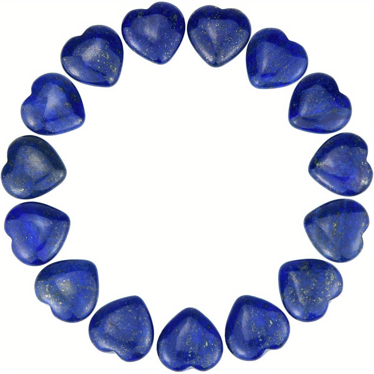 Lapis Lazuli Heart Carved Palm Worry Stones for Healing Energy - Earth Heart Resources