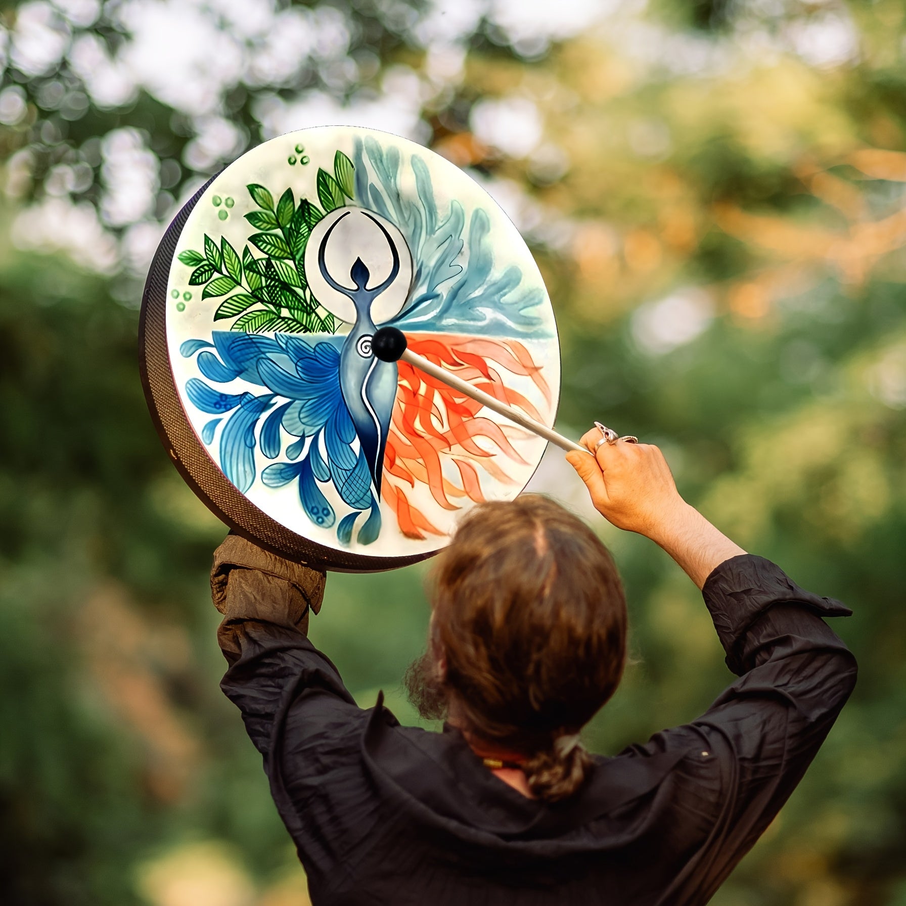 VMONKE Gaia Tree of Life Shamanic Drum for Meditation - Earth Heart Resources