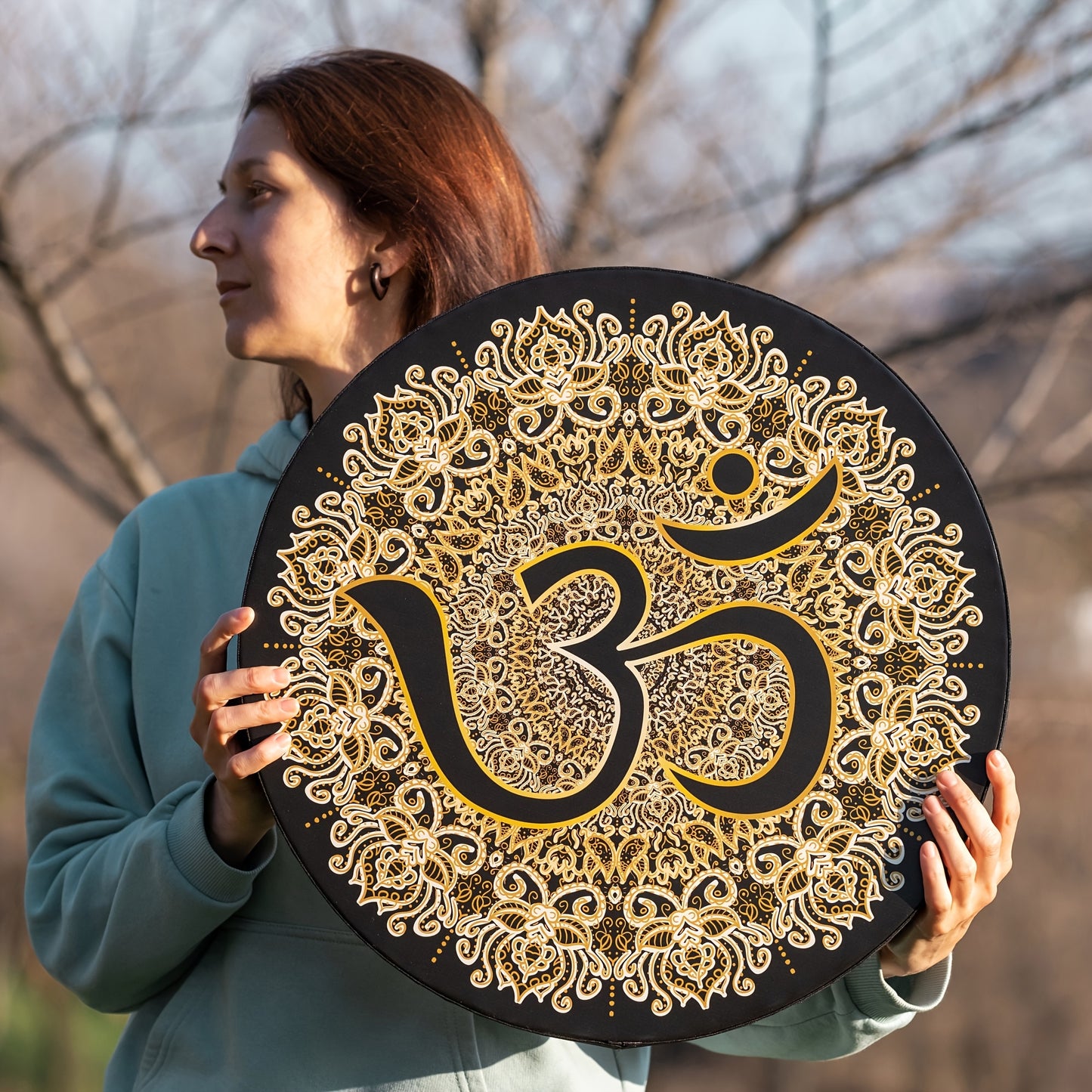 Sacred Vegan Rune Drum for Bass Healing and Sound Therapy - Earth Heart Resources