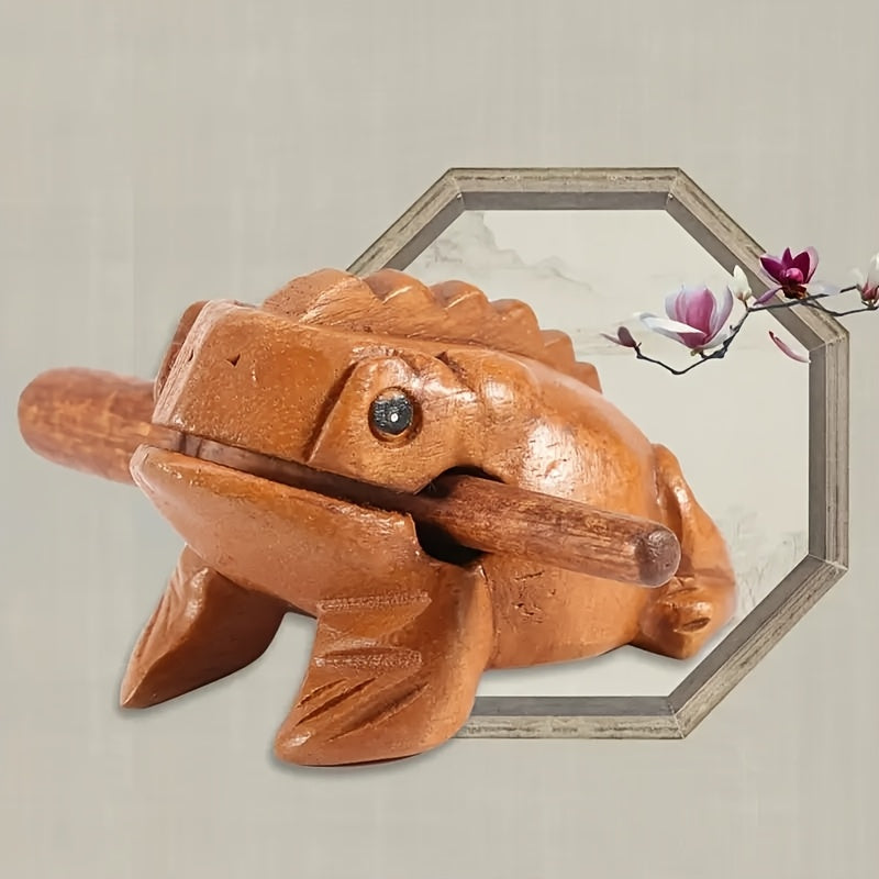 Handmade African Wooden Frog Gilo Ginger Percussion Instrument - Earth Heart Resources