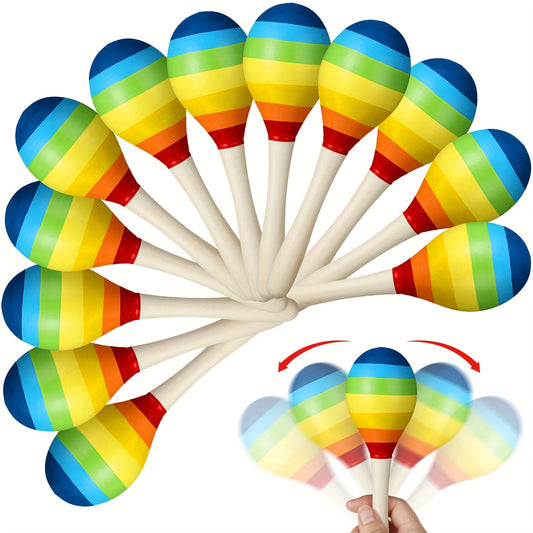 Wooden Fiesta Maracas Multi-Item Party Favor Pack for Celebrations - Earth Heart Resources