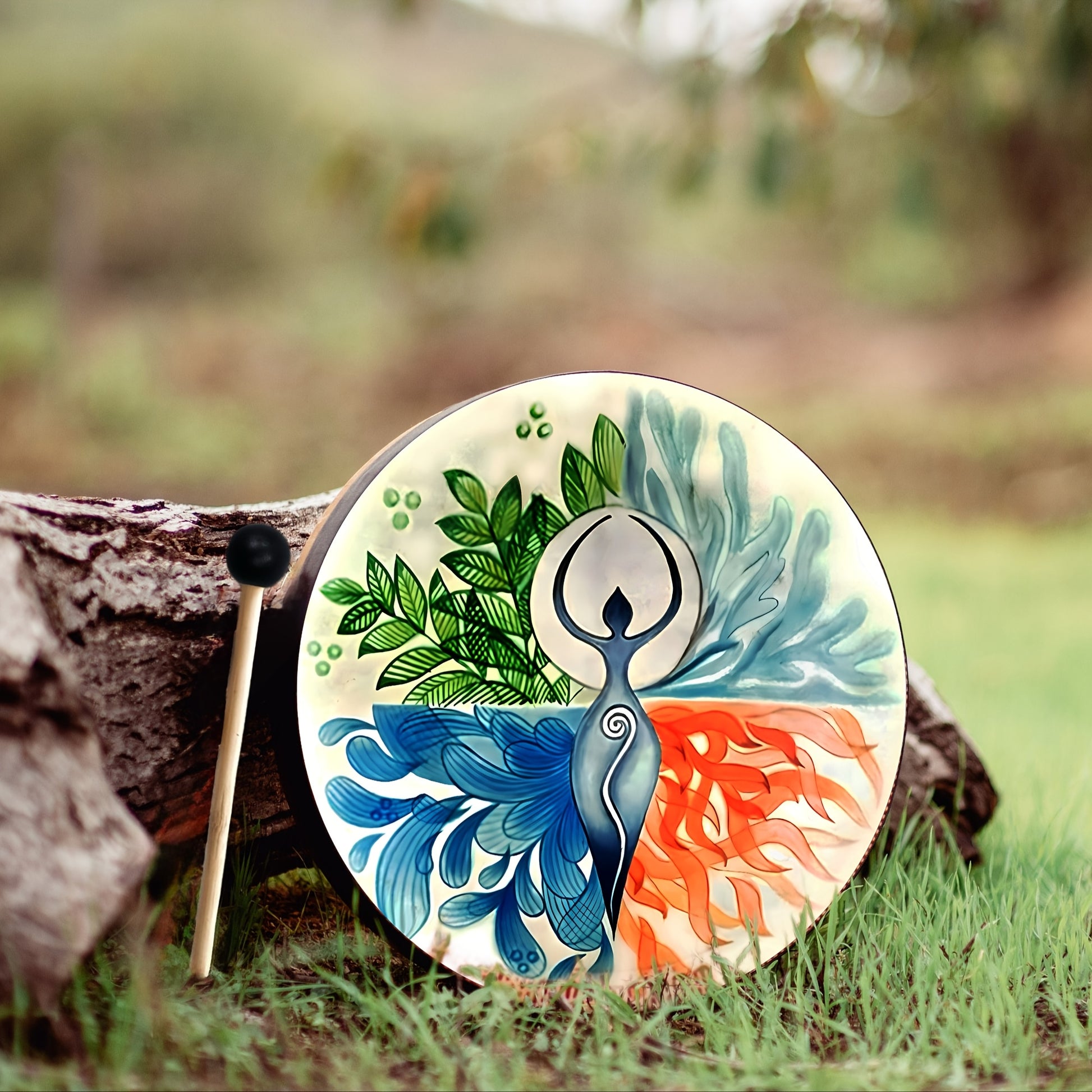 VMONKE Gaia Tree of Life Shamanic Drum for Meditation - Earth Heart Resources