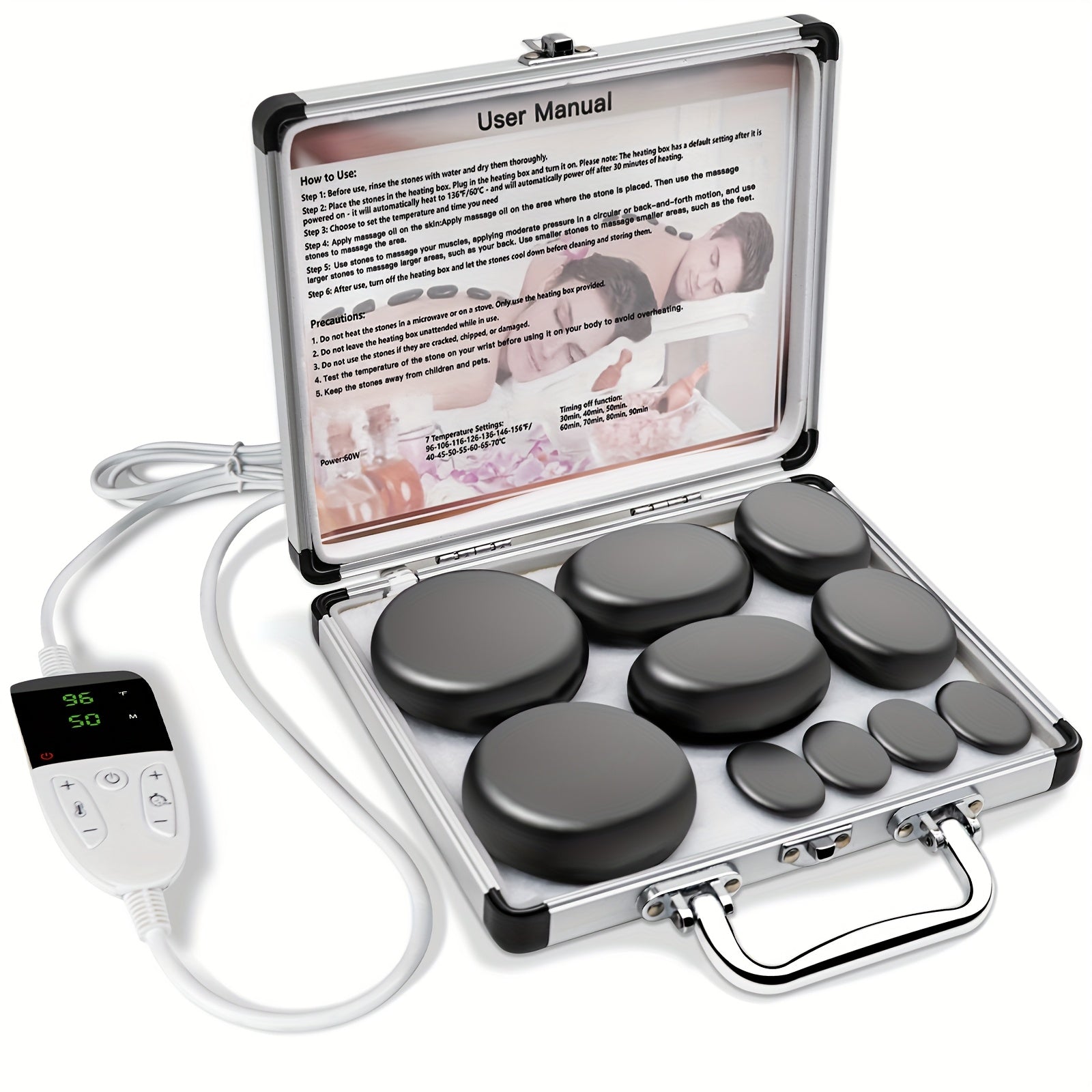 Hot Stones Massage Set for Professional Spa Relaxation Therapy - Earth Heart Resources