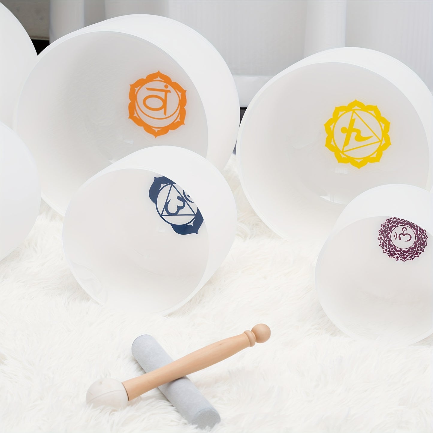 Chakra Crystal Singing Bowls Set for Meditation and Yoga - Earth Heart Resources