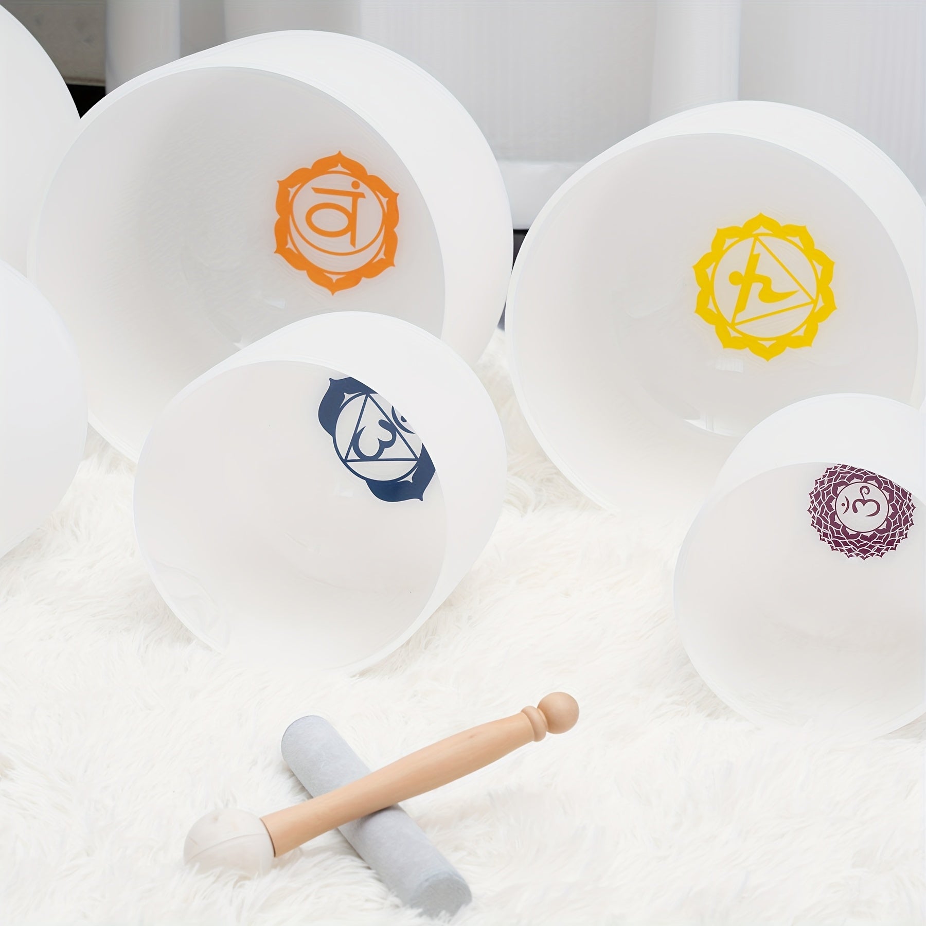 Chakra Crystal Singing Bowls Set for Meditation and Yoga - Earth Heart Resources