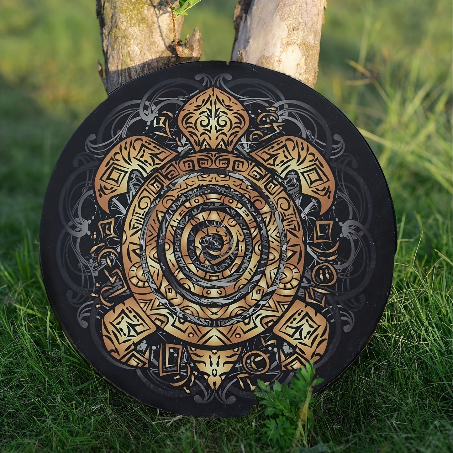 VMONKE Shamanic Turtle Drum for Meditation and Spiritual Decor - Earth Heart Resources