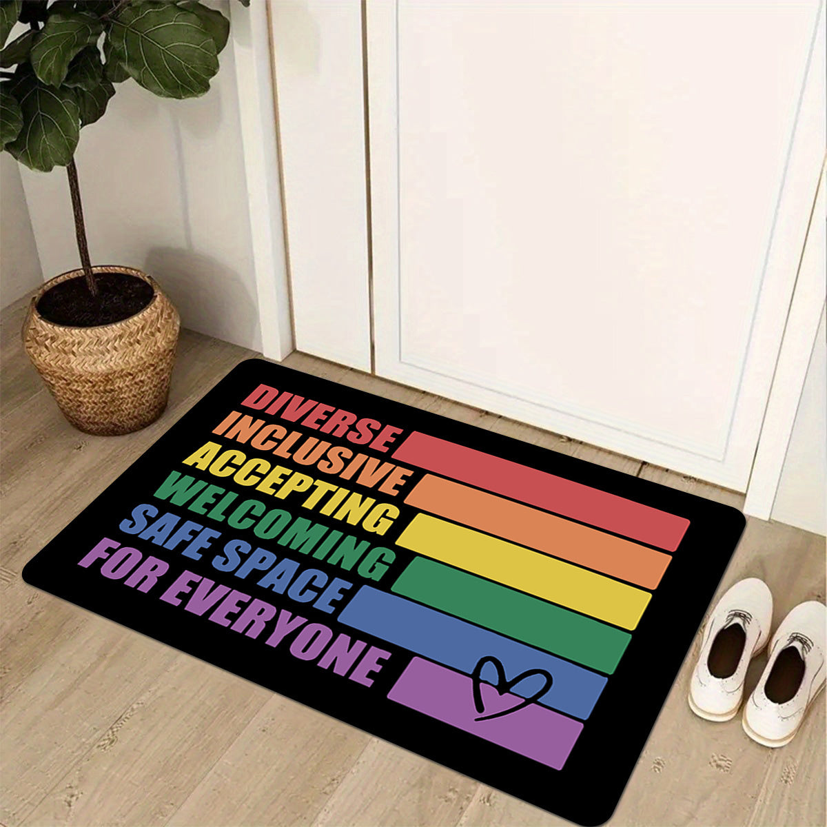Vibrant Pride Day Welcome Door Mat For Inclusive Spaces - Earth Heart Resources
