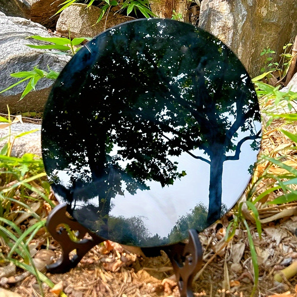 Natural Large Obsidian Magic Mirror for Meditation and Decoration - Earth Heart Resources
