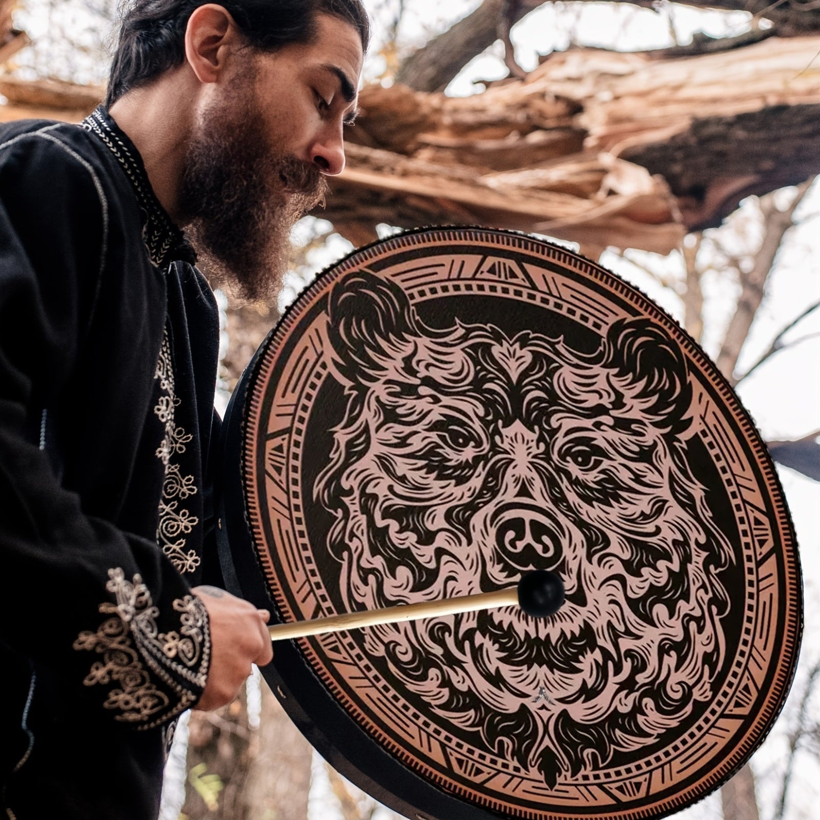 Shaman Bear Drum for Spiritual Reflection and Meditation Music - Earth Heart Resources