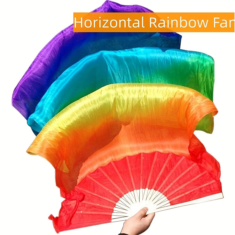 Vibrant Handheld Rainbow Fan for Festive Events and Parties - Earth Heart Resources