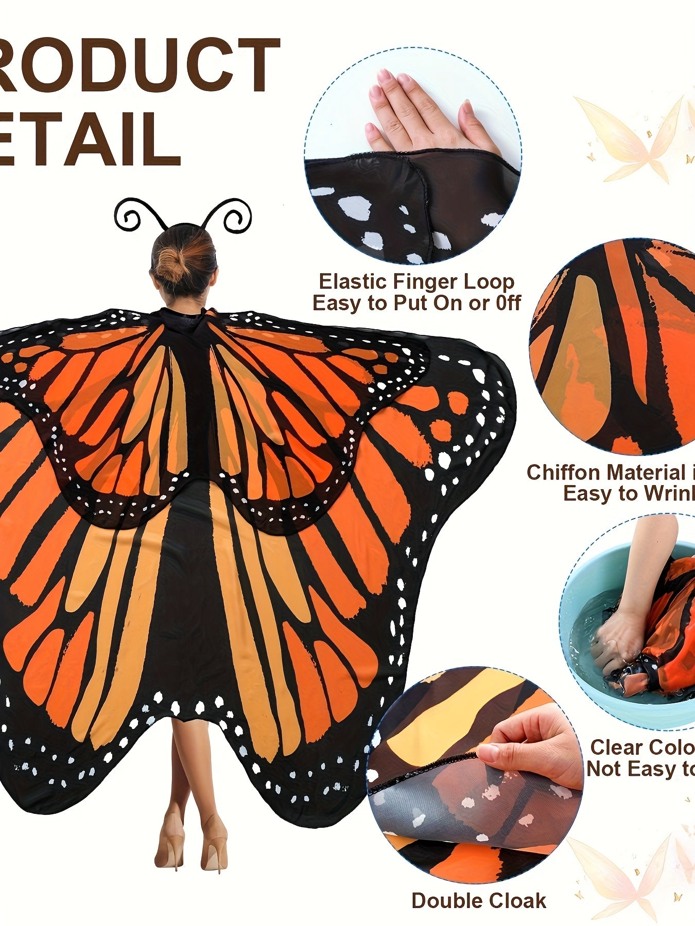 Butterfly Wings Costume Set with Headband for Halloween Fun - Earth Heart Resources