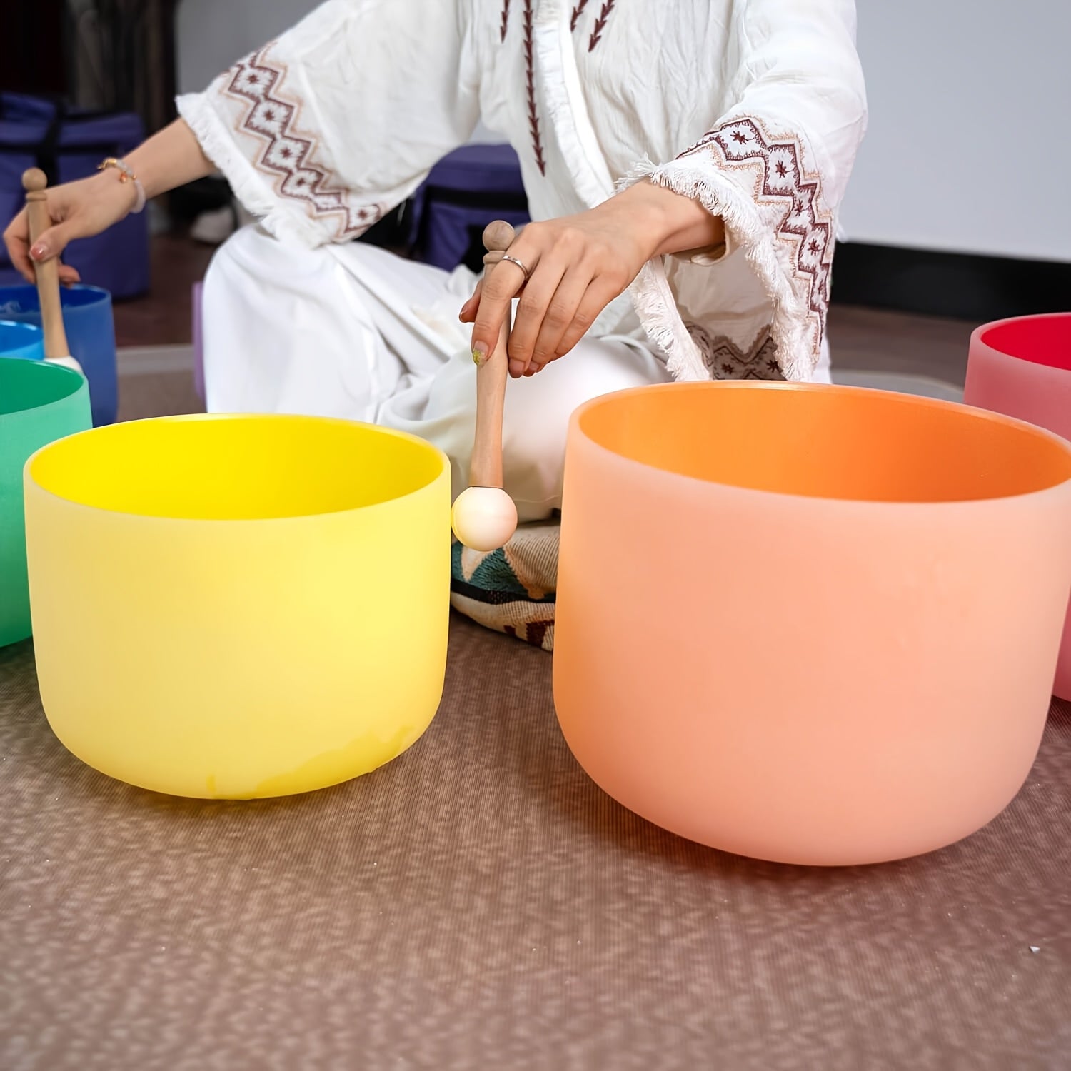 Quartz Crystal Singing Bowl Set for Mindfulness and Meditation - Earth Heart Resources