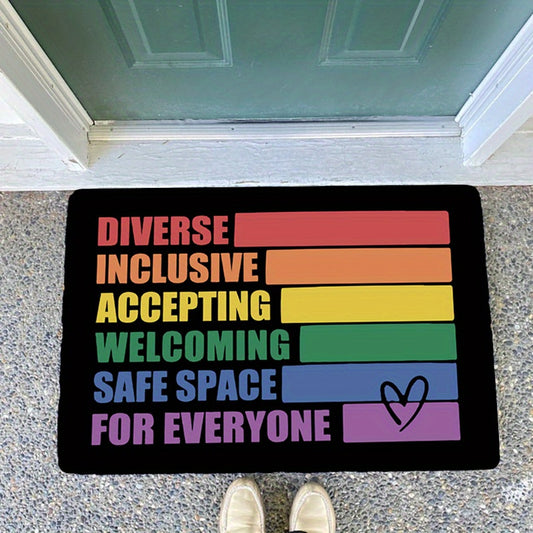 Vibrant Pride Day Welcome Door Mat For Inclusive Spaces - Earth Heart Resources