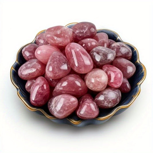 Polished Strawberry Quartz Tumbled Gemstones for Healing and Decor - Earth Heart Resources