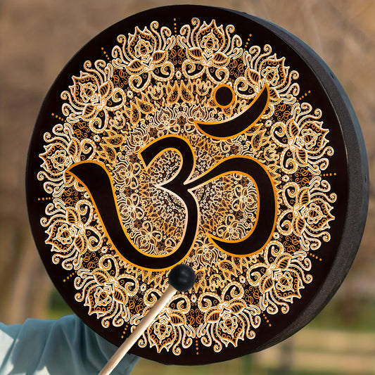 Sacred Vegan Rune Drum for Bass Healing and Sound Therapy - Earth Heart Resources