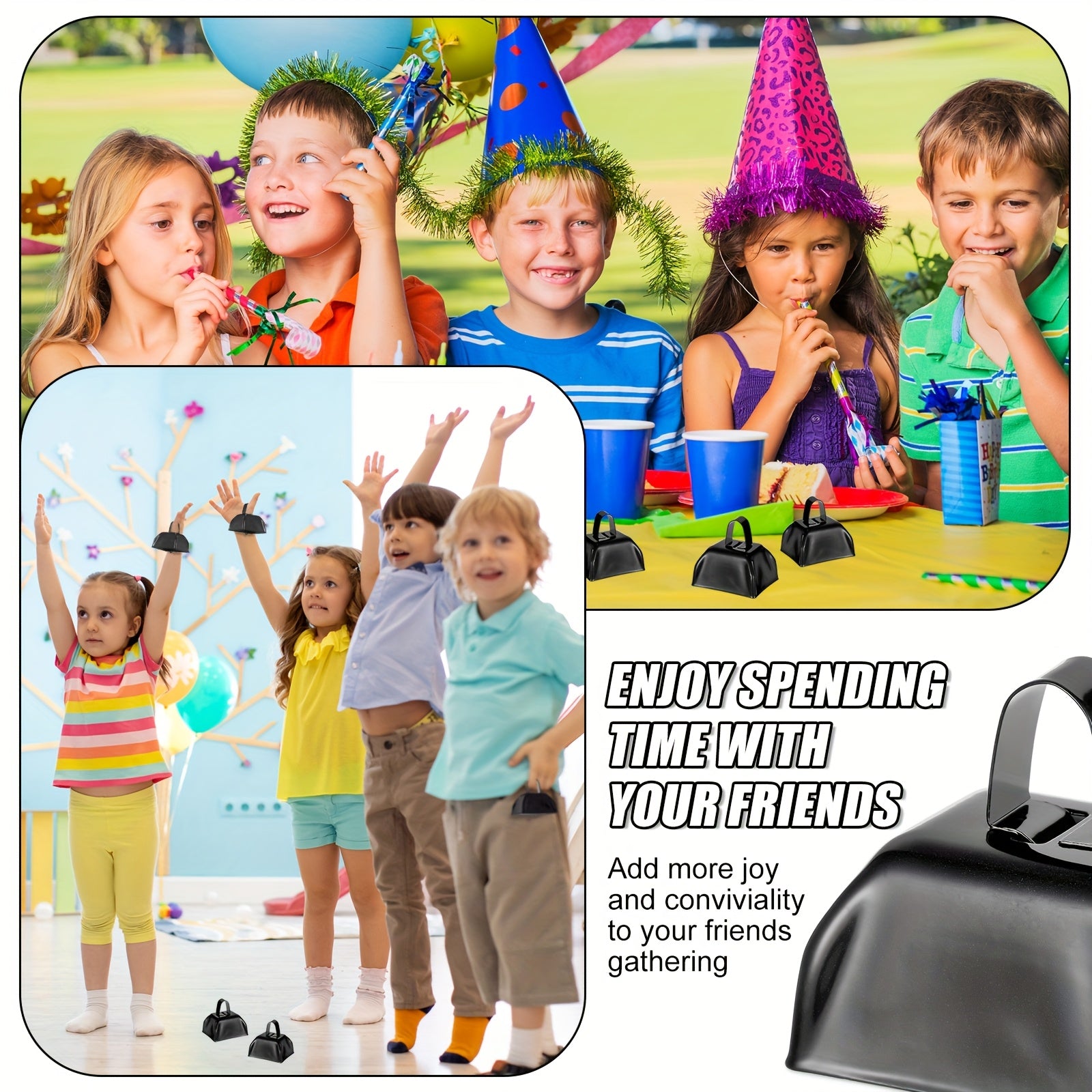 Metal Cowbells 48pcs Set for Events and Team Cheering - Earth Heart Resources