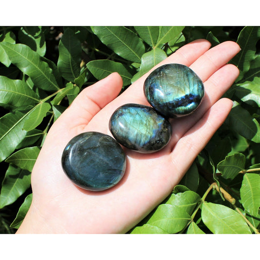 Hand Polished Labradorite Palm Stones for Healing and Meditation - Earth Heart Resources