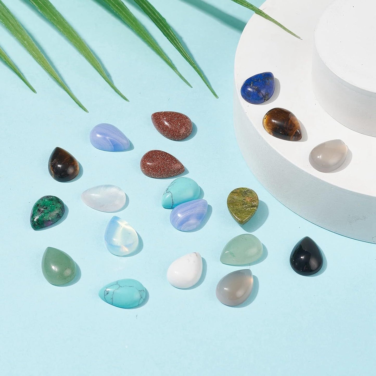 Teardrop Stone Cabochons for Jewelry Making in 13 Colors - Earth Heart Resources