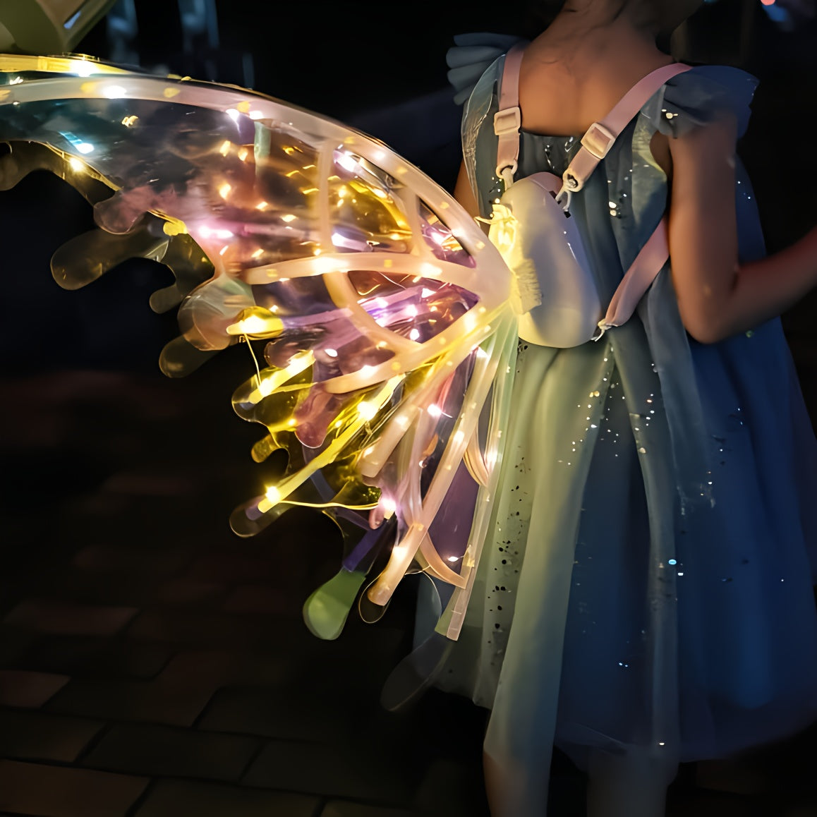 Glowing Butterfly Wings for Girls Halloween and Christmas Costume - Earth Heart Resources