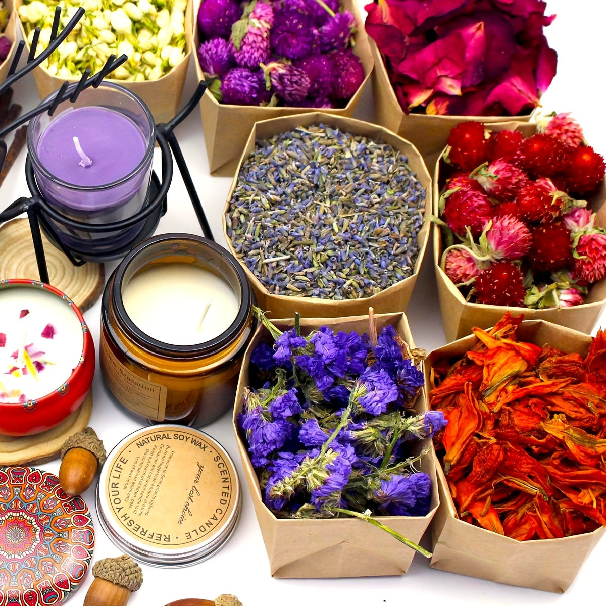 Dried Flowers Craft Set for DIY Projects and Seasonal Decor - Earth Heart Resources